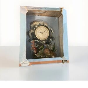 Premier Oceanic Dolphin Clock - Blue and Cream
